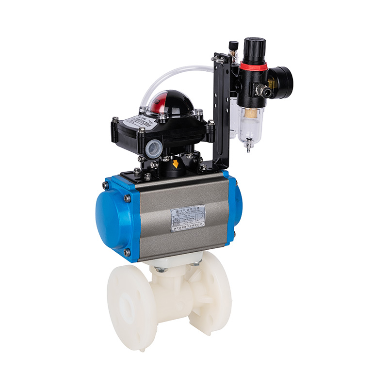 PVDF Q641F-10F 氣動法蘭球閥 DN15-300 1/2